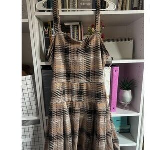 Brown/Tan plaid dress